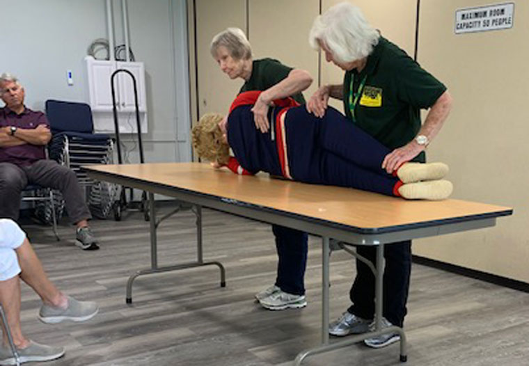 CERT training class first aid demonstration